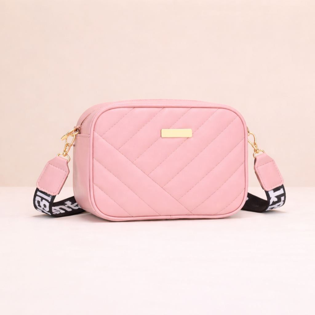 Chevron CrossBody Bag Pink