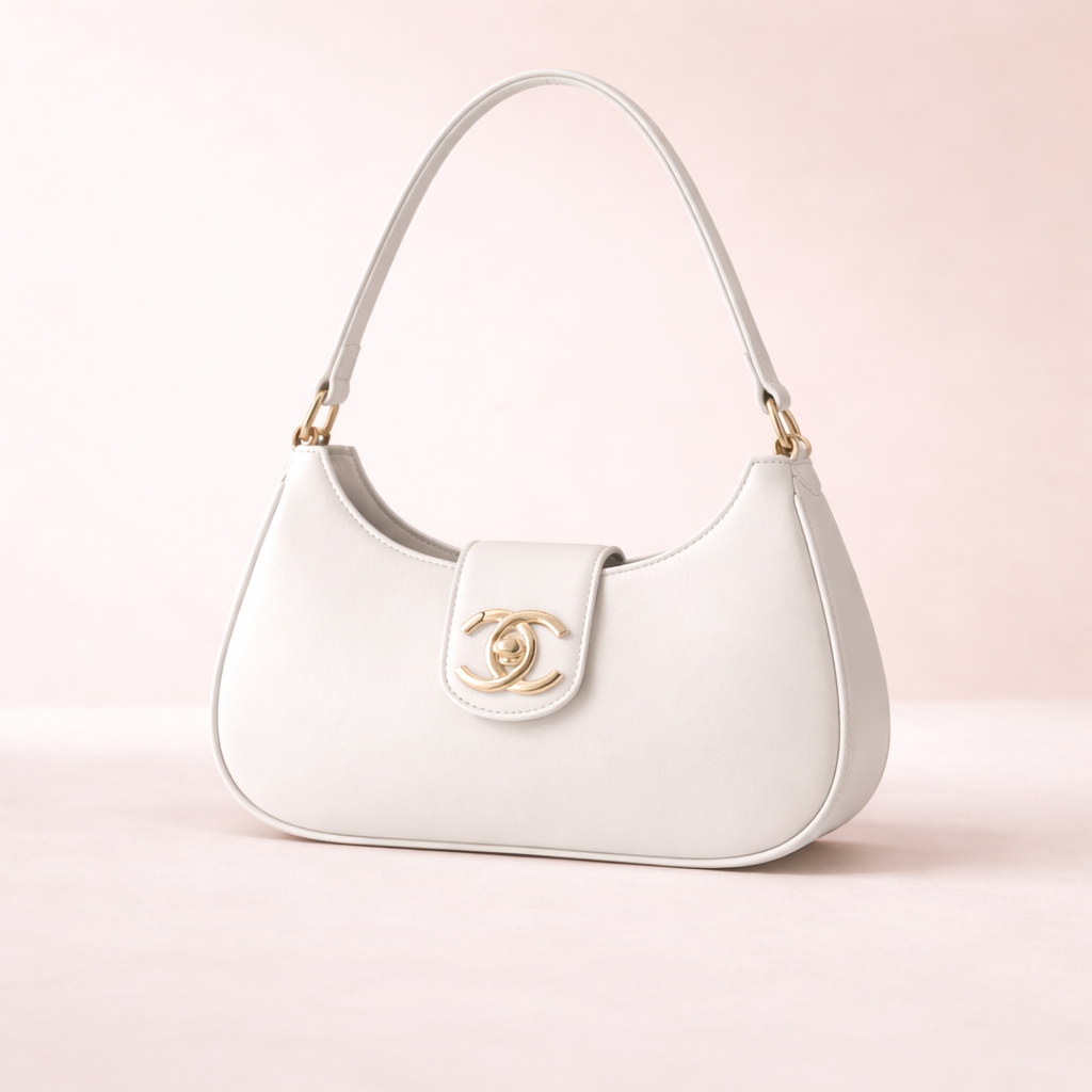 Bella Luxe Shoulder Bag White